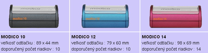veľkoplošné pečiatky modico